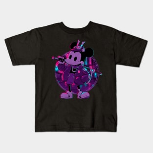 Cyber Samurai Mouse v Neon Kids T-Shirt